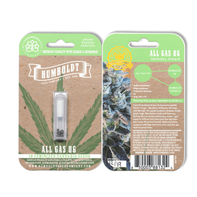 All Gas O.G. F4 (Humboldt OG x Humboldt Venon OG) 10 Feminized Seeds