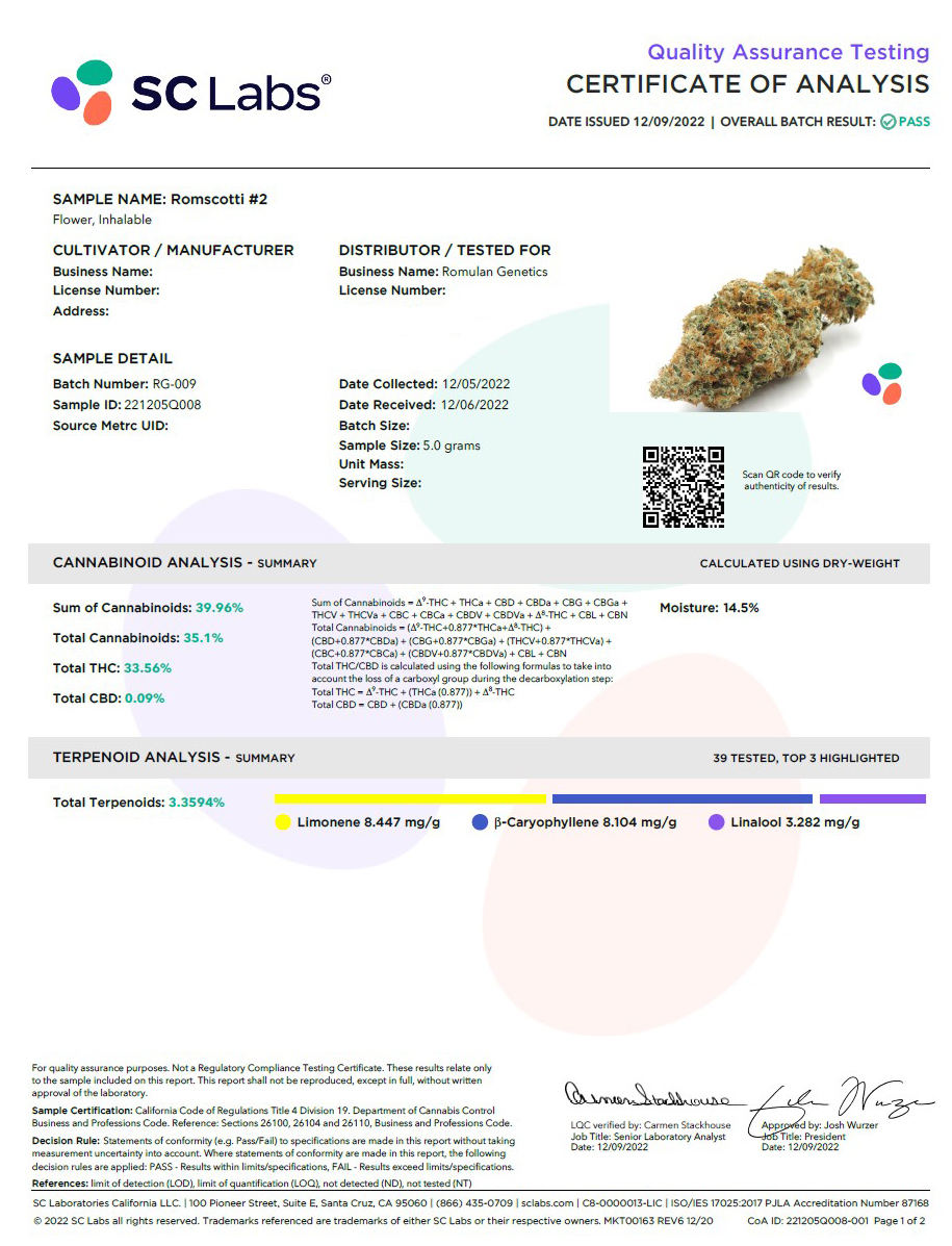 Romscotti F1 (Romulan x Biscotti) 6 Feminized Seeds - Image 11