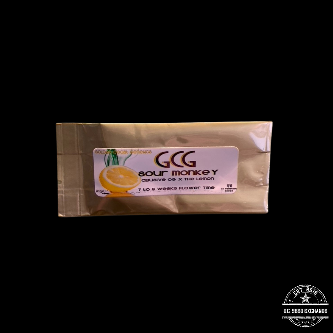 Golden Coast Genetics Sour Monkey (Abusive OG x The Lemon) 6 Feminized Seeds