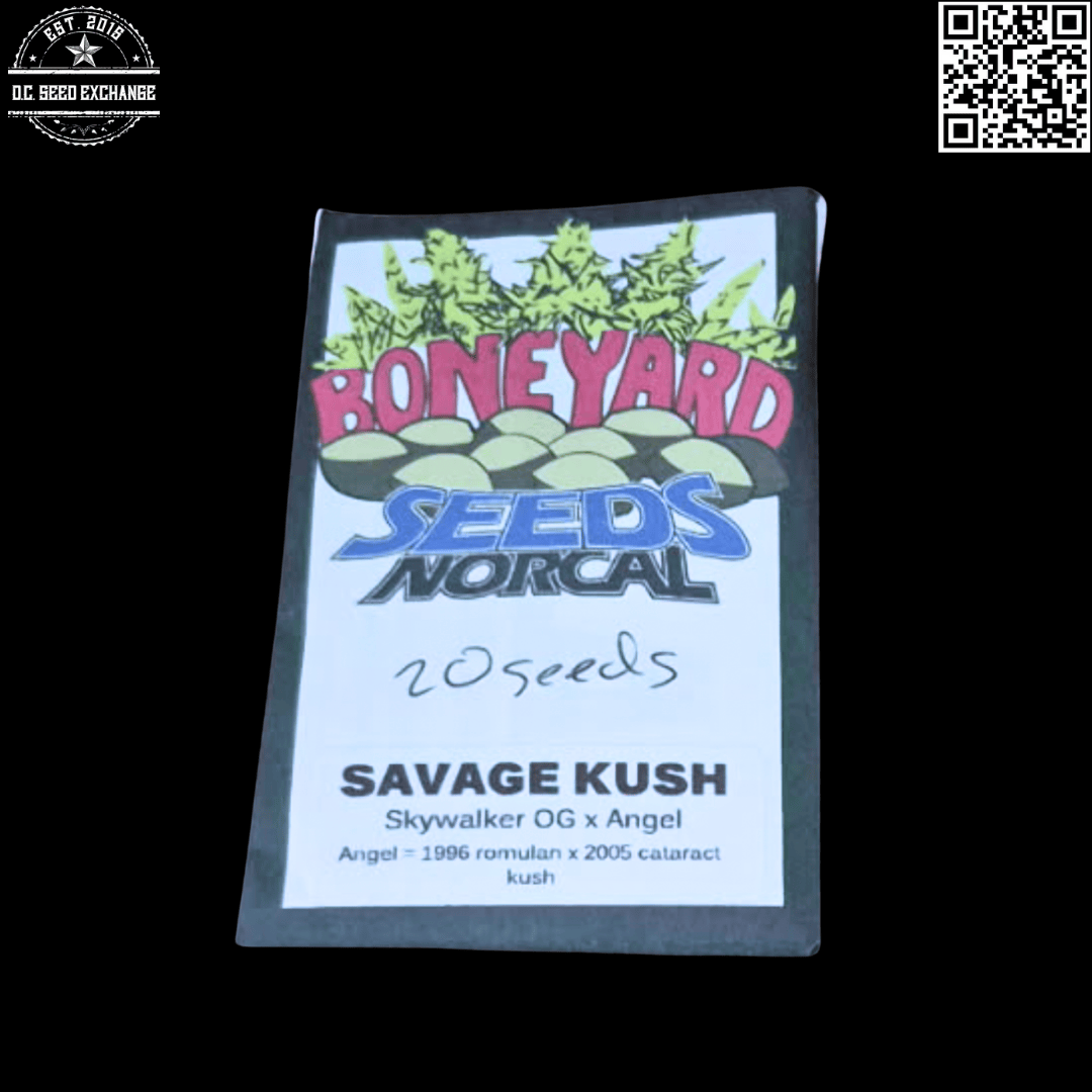 Boneyard Seeds Savage Kush (Skywalker OG × Angel) 20 Regular Seeds