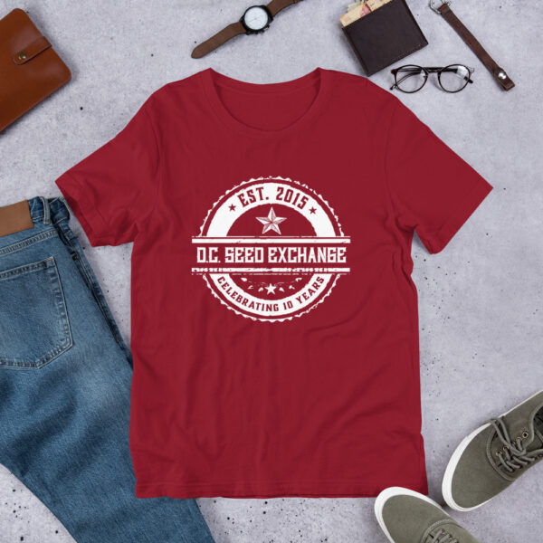 DC Seed Exchange 10-Year Anniversary Unisex T-Shirt - Image 4