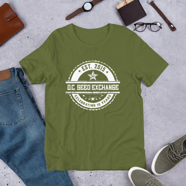 DC Seed Exchange 10-Year Anniversary Unisex T-Shirt - Image 9