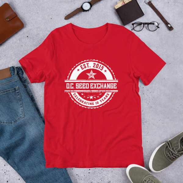 DC Seed Exchange 10-Year Anniversary Unisex T-Shirt - Image 5