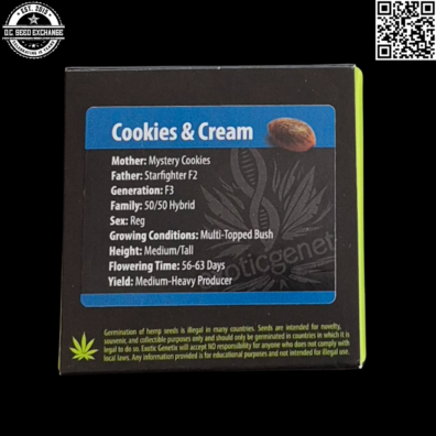 Exotic Genetix Cookies and Cream Front IG